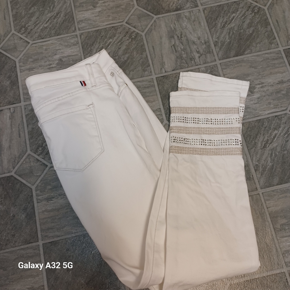 Tommy Hilfiger White Straight Leg Jeans Size 4 - Picture 10 of 12